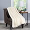 Hastings Home Faux Fur Throw Blanket, Luxurious, Soft Hypoallergenic Long Pile with Sherpa Back 60"x70" (White) 508025HUZ - alternate 1